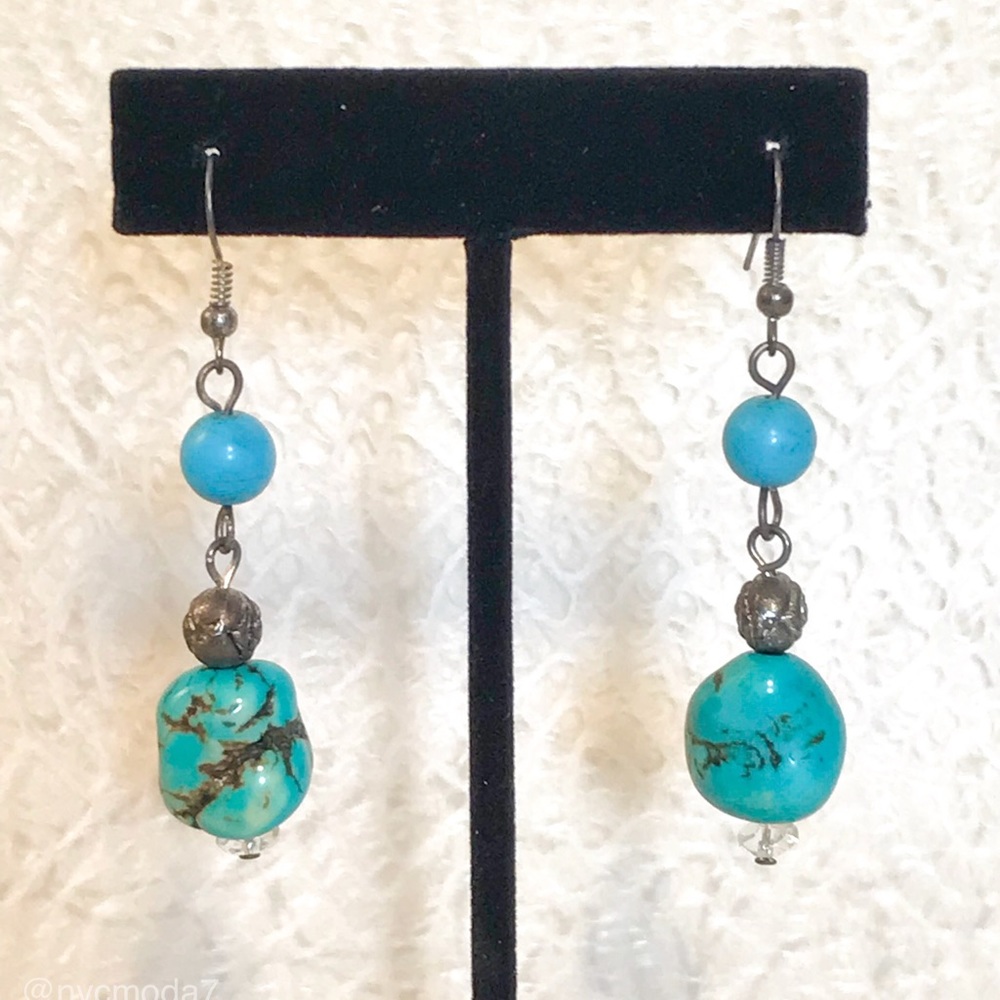 New Genuine turquoise earrings